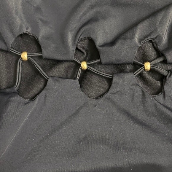 NWT SeaFancy One Piece Black Swimsuit With Side Cutouts Women’s Size Medium NEW - Picture 6 of 12